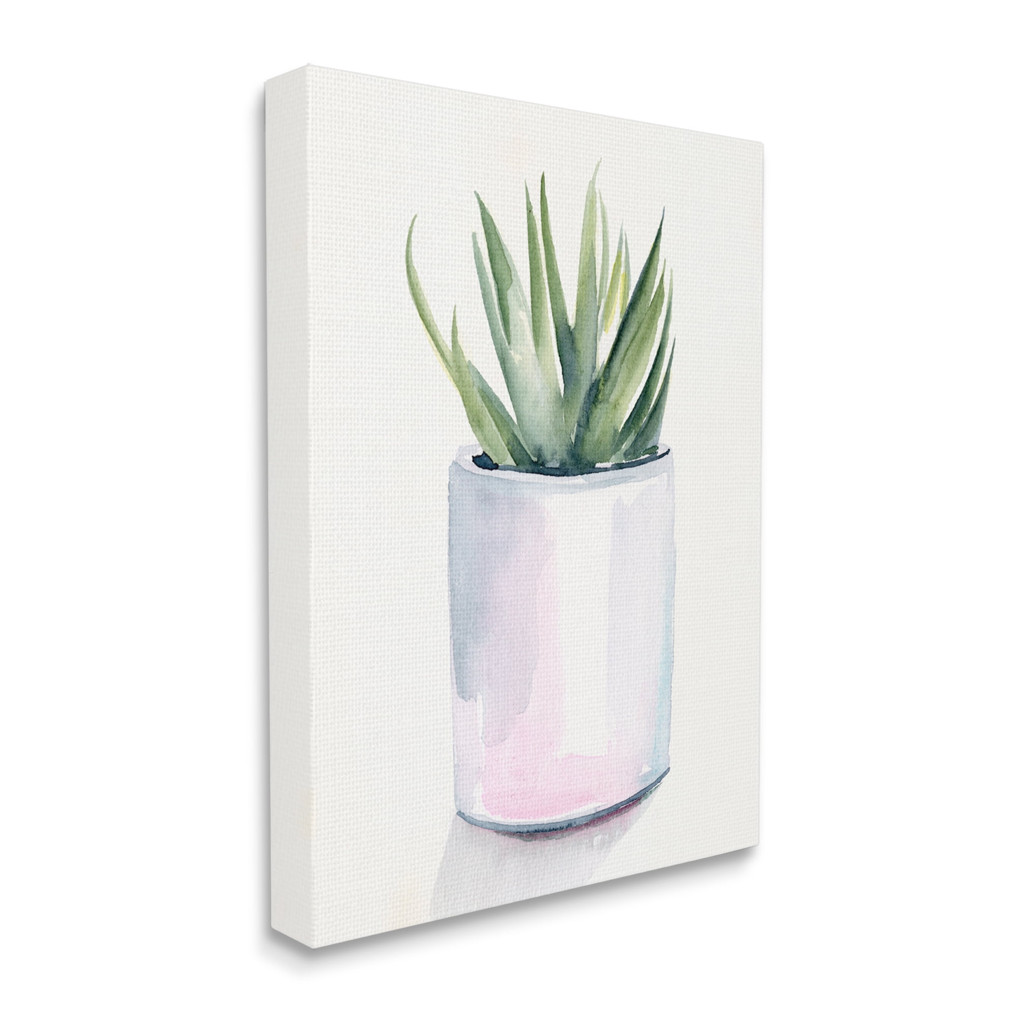 Stupell Industries Indoor Cactus Potted Succulent Soft Watercolor Plant, 30 x 40, Design by Jennifer Paxton Parker