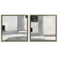thumbnail image 1 of Stupell Industries Industrial Abstract Grey Geometric Abstract Painting Brown Floater Framed Canvas Art Print Wall Art, 25 x 25, Set of 2, 1 of 9