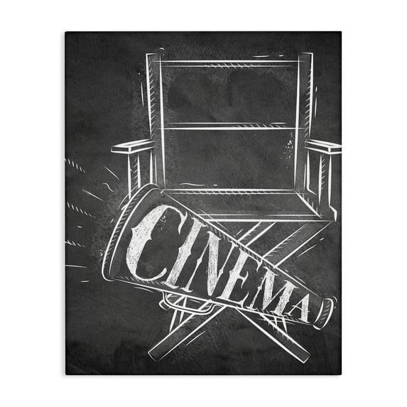 Stupell Industries Industrial Cinema & Director's Chair Canvas Art, 30 x 40, by Kim Allen