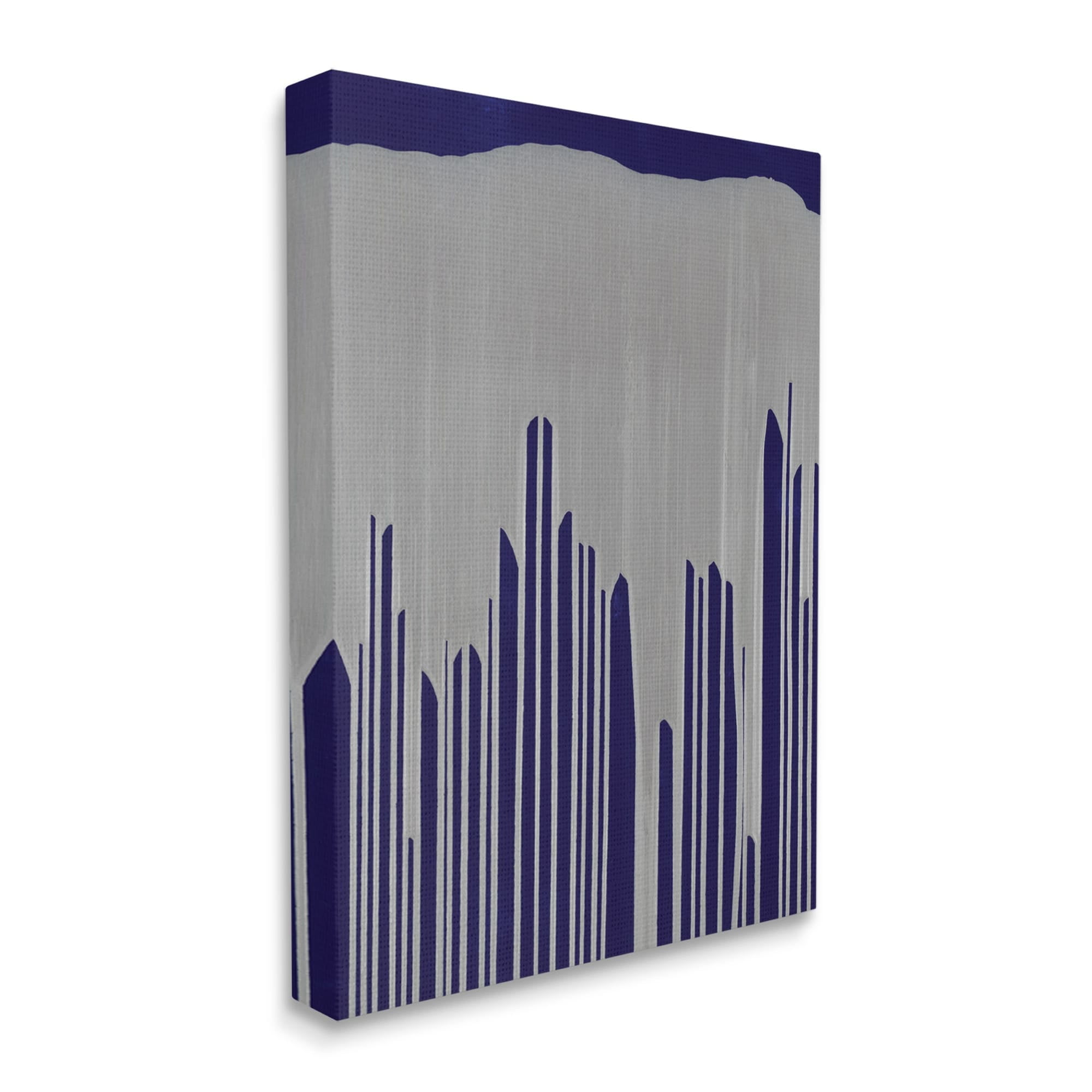 Stupell Industries Industrial Cityscape Abstract Urban Environment Silver Blue,30 x 40,Designed by Jeff Iorillo