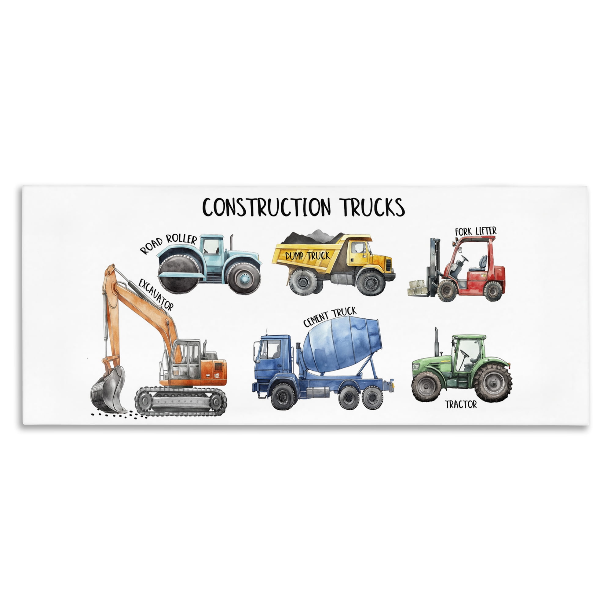 Stupell Industries Industrial Construction Trucks Canvas Wall Art, design by Christine Simpson Art