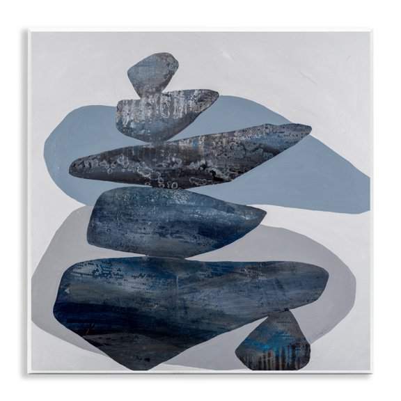 Stupell Industries Industrial Grey Rocks Stacked Contemporary Wall Plaque Art, 12 x 12, by Ruth Fromstein