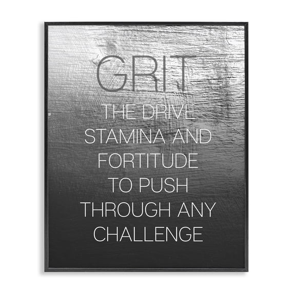 Stupell Industries Industrial Grit Motivational Definition Black Framed Giclee Art, 11 x 14, by Lil' Rue