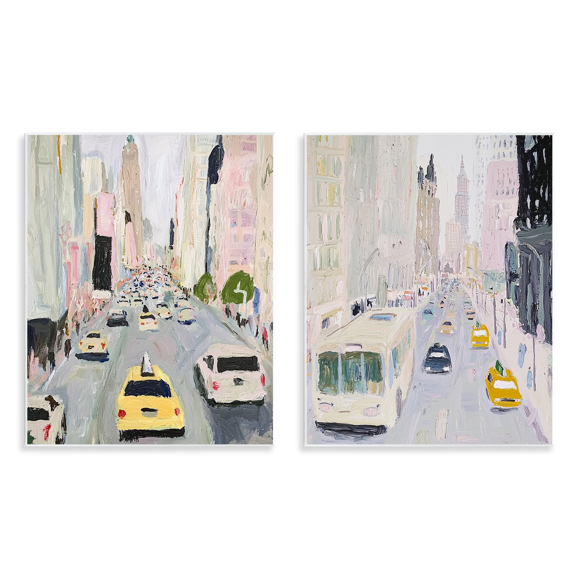 Noble Commputer Stupell Industries Industrial Pastel City Commute 2pc Wall Plaque Art ...