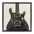 thumbnail image 1 of Stupell Industries Industrial Wave Patterned Guitar Black Floating Frame Canvas Art, 18 x 18, by Deborah Revell, 1 of 8