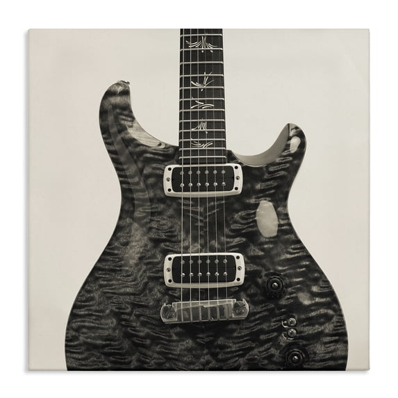 Stupell Industries Industrial Wave Patterned Guitar Canvas Art, 17 x 17, by Deborah Revell