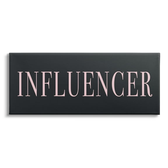 Stupell Industries Influencer Casual Chic Text Black Pink Design Graphic Art Gallery Wrapped Canvas Print Wall Art, Design by Daphne Polselli