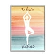 thumbnail image 1 of Stupell Industries Inhale Exhale Soothing Yoga Pose Watercolor Effect Framed Wall Art, 11 x 14, Design by Kate Eldridge, 1 of 5