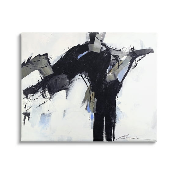 Stupell Industries Ink Drip Flat Brush Strokes Modern Industrial Design Painting Gallery Wrapped Canvas Print Wall Art, Design by Beau Wild