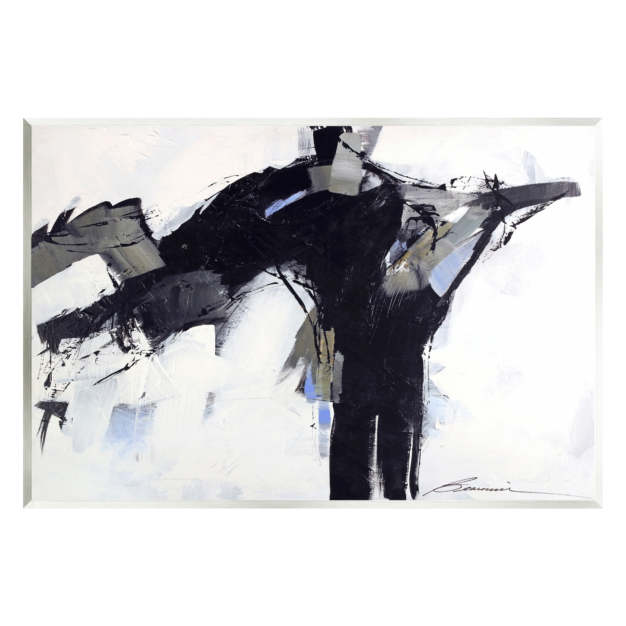 Stupell Industries Ink Drip Flat Brush Strokes Modern Industrial Design Painting Unframed Art Print Wall Art, Design by Beau Wild