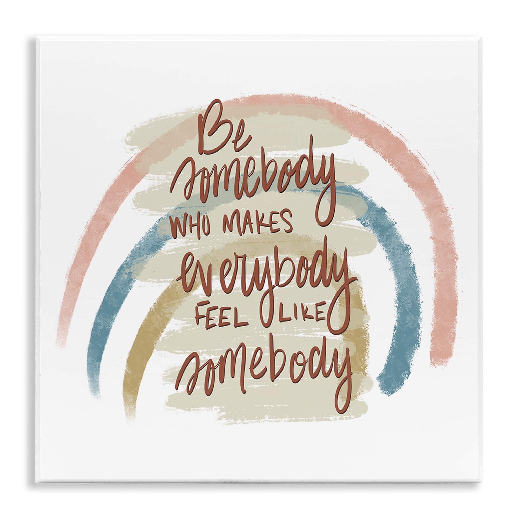 Stupell Industries Inspirational Be Somebody Text & Numbers Painting Unframed Art Print Wall Art, 12 x 12