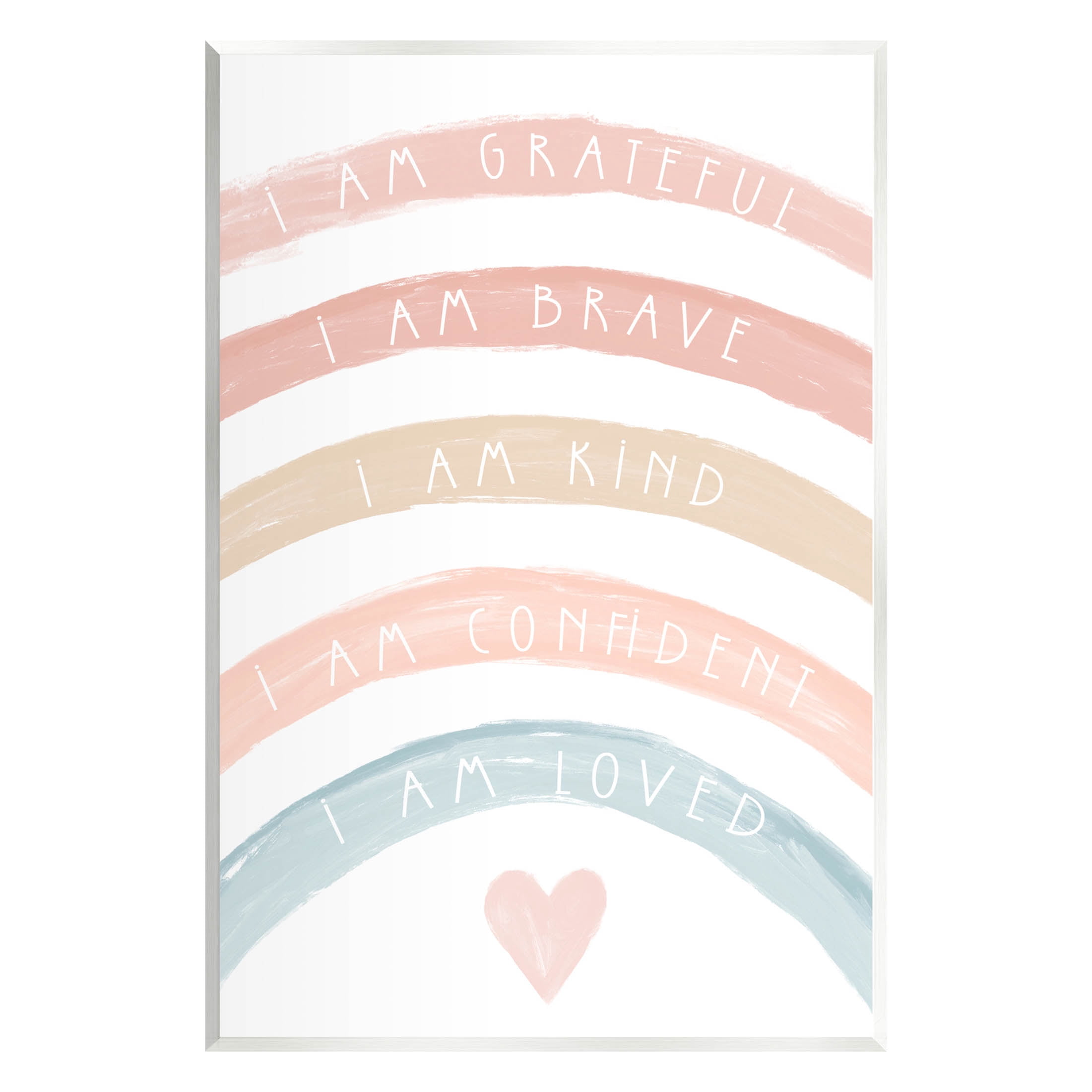 Stupell Industries Inspirational Confidence Rainbow Phrases Graphic Art Unframed Art Print Wall Art, Design by Daphne Polselli