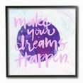 thumbnail image 1 of Stupell Industries Inspirational Dreams Happen Stars Purple Sky Quote Framed Wall Art Design by Jennifer Paxton Parker, 12" x 12", Black Framed, 1 of 5