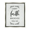 thumbnail image 1 of Stupell Industries Inspirational Faith Quote Religious Rustic Botanicals Graphic Art Luster Gray Floating Framed Canvas Print Wall Art, Design by Lettered and Lined, 1 of 5