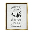thumbnail image 1 of Stupell Industries Inspirational Faith Quote Religious Rustic Botanicals Graphic Art Metallic Gold Floating Framed Canvas Print Wall Art, Design by Lettered and Lined, 1 of 6