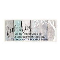 Stupell Industries Inspirational Families are Branches Nature Farmhouse Quote Graphic Art Unframed Art Print Wall Art, 7x17, by Kim Allen