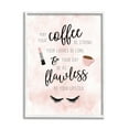 thumbnail image 1 of Stupell Industries Inspirational Flawless Phrase Glam Lashes Coffee Calligraphy Graphic Art White Framed Art Print Wall Art, Design by Natalie Carpentieri, 1 of 5