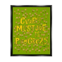 Stupell Industries Inspirational Floral Phrase Inspirational Painting Black Floater Framed Art Print Wall Art, 17 x 21