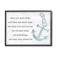 thumbnail image 1 of Stupell Industries Inspirational Friendship Quote Boat Ship Anchor Silhouette Graphic Art Black Framed Art Print Wall Art, Design by Daphne Polselli, 1 of 7