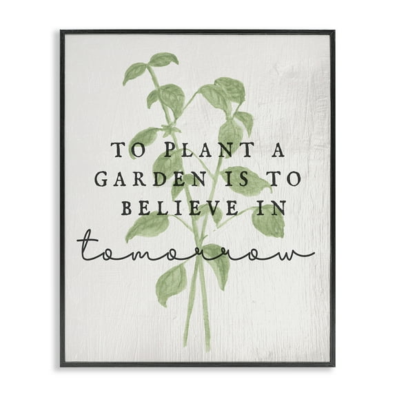 Stupell Industries Inspirational Garden Phrase Plants & Flowers Painting Black Framed Art Print Wall Art, 11 x 14