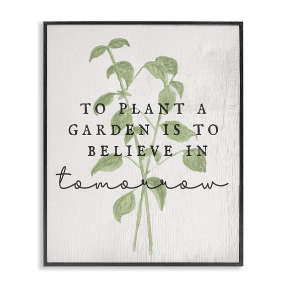 Stupell Industries Inspirational Garden Phrase Plants & Flowers Painting Black Framed Art Print Wall Art, 24 x 30