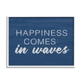 thumbnail image 1 of Stupell Industries Inspirational Happiness Comes in Waves Blue Coastal Waves,20 x 16, Design by Lux + Me Designs, 1 of 5