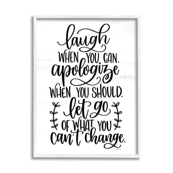 Stupell Industries Inspirational Life Quote Script Calligraphy Birch Pattern Graphic Art White Framed Art Print Wall Art, Design by Imperfect Dust