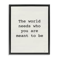 Stupell Industries Inspirational Meant To Be Typography Painting Black Floater Framed Art Print Wall Art, 17 x 21