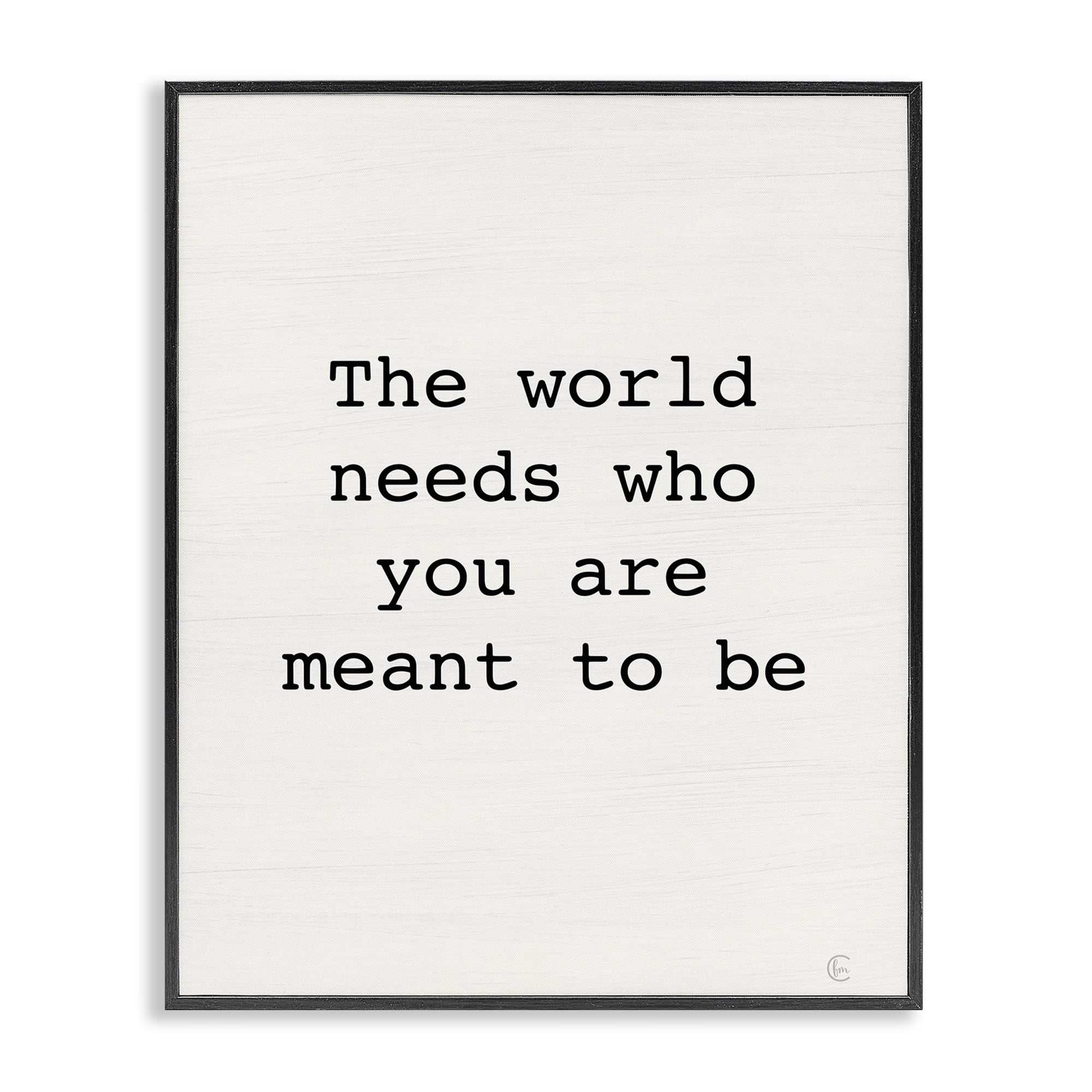 Stupell Industries Inspirational Meant To Be Typography Painting Black Framed Art Print Wall Art, 11 x 14