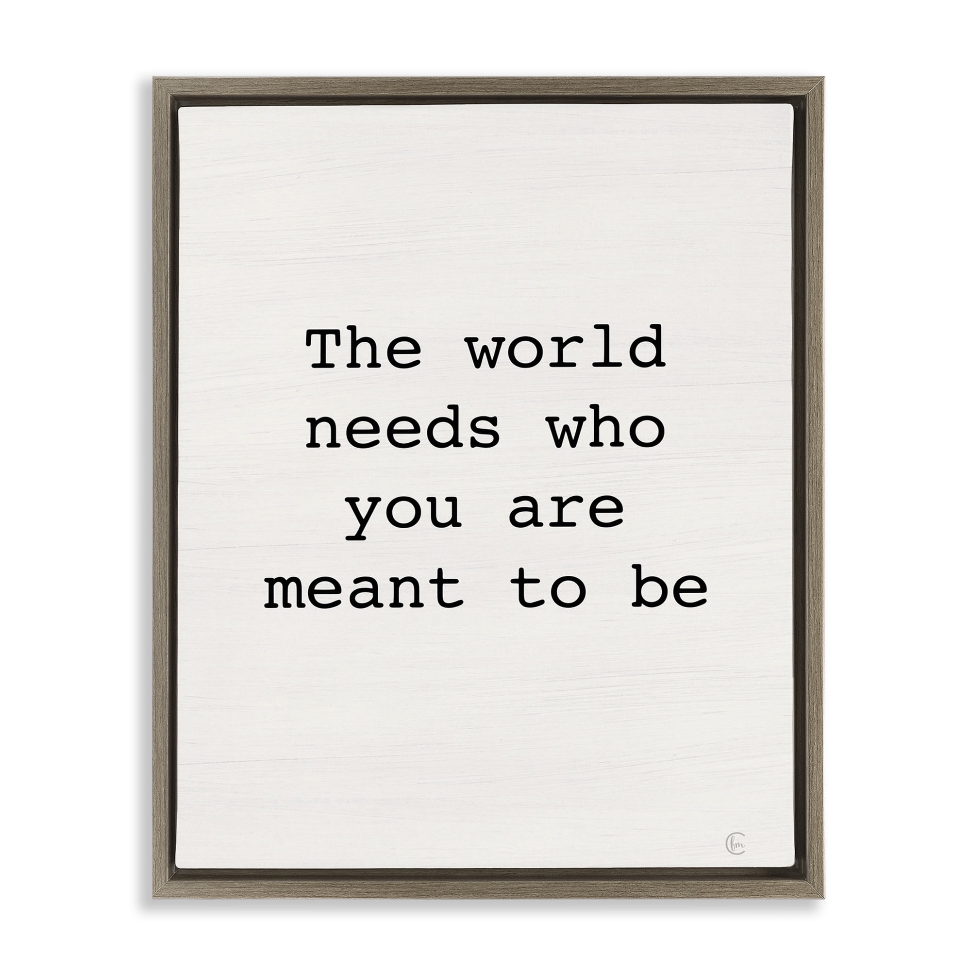 Stupell Industries Inspirational Meant To Be Typography Painting Brown Floater Framed Art Print Wall Art, 25 x 31