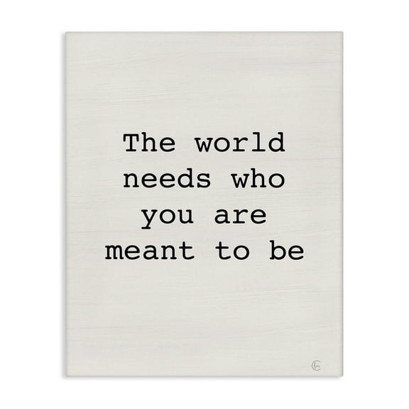 Stupell Industries Inspirational Meant To Be Typography Painting Gallery Wrapped Canvas Art Print Wall Art, 16 x 20