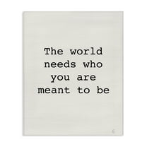 Stupell Industries Inspirational Meant To Be Typography Painting Gallery Wrapped Canvas Art Print Wall Art, 16 x 20