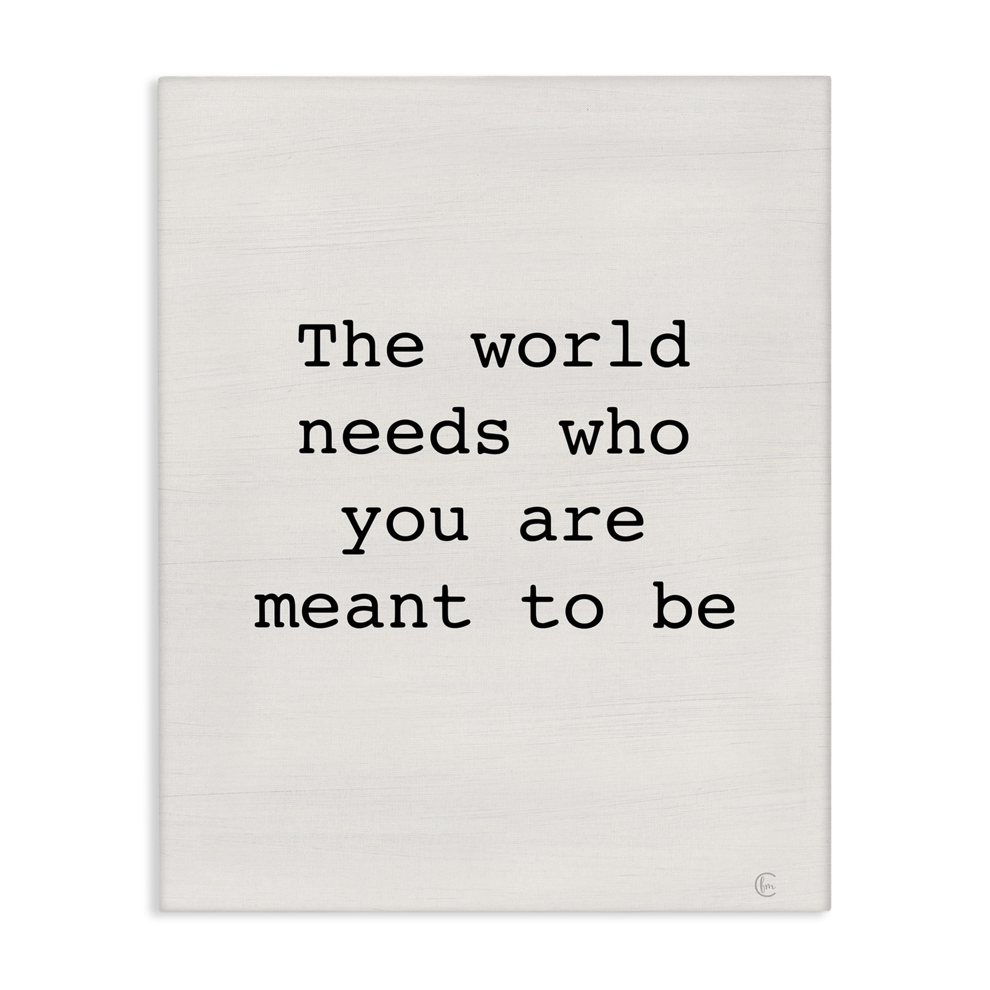 Stupell Industries Inspirational Meant To Be Typography Painting Gallery Wrapped Canvas Art Print Wall Art, 36 x 48