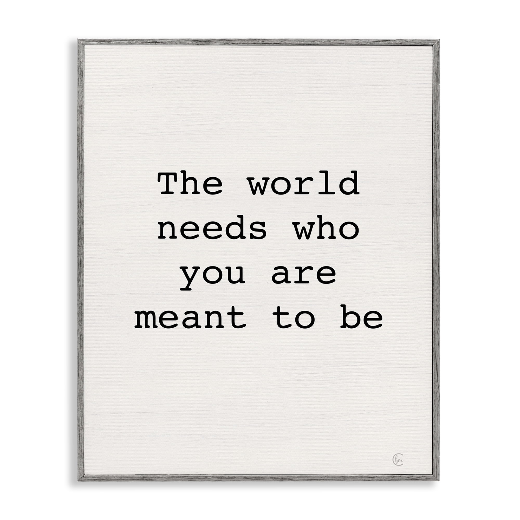 Stupell Industries Inspirational Meant To Be Typography Painting Gray Framed Art Print Wall Art, 24 x 30