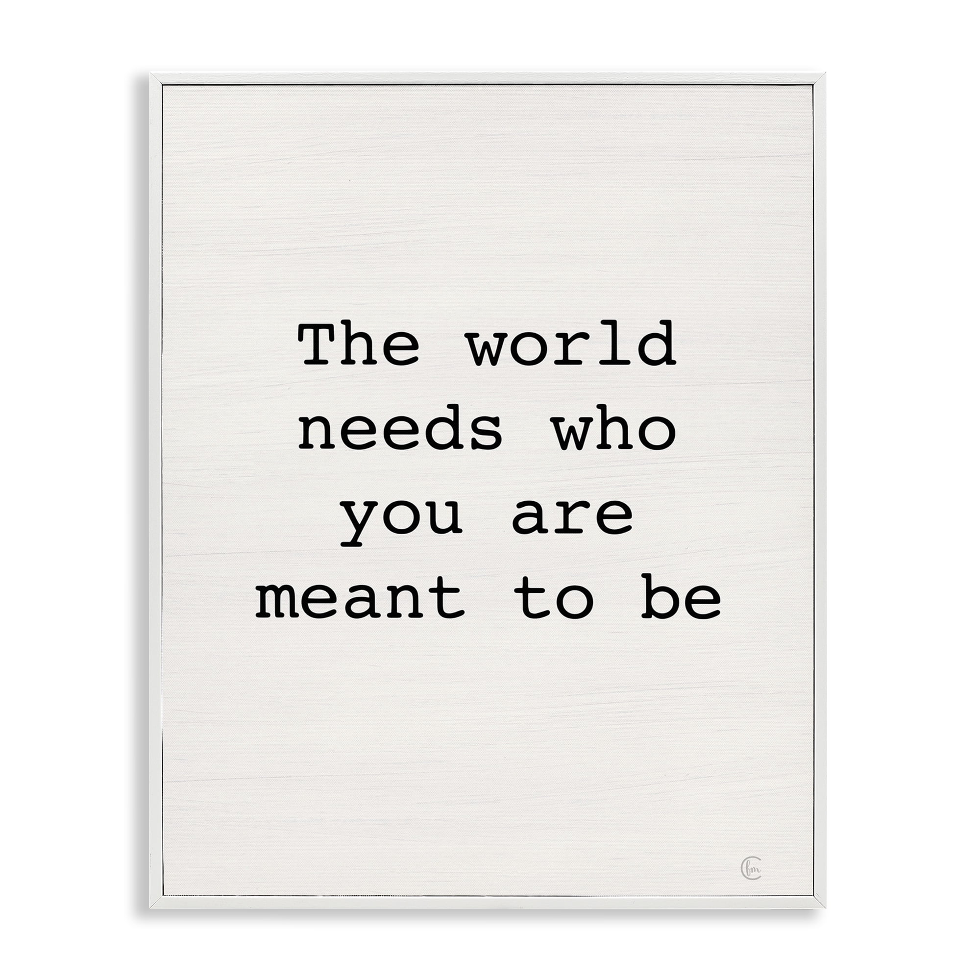 Stupell Industries Inspirational Meant To Be Typography Painting White Framed Art Print Wall Art, 11 x 14