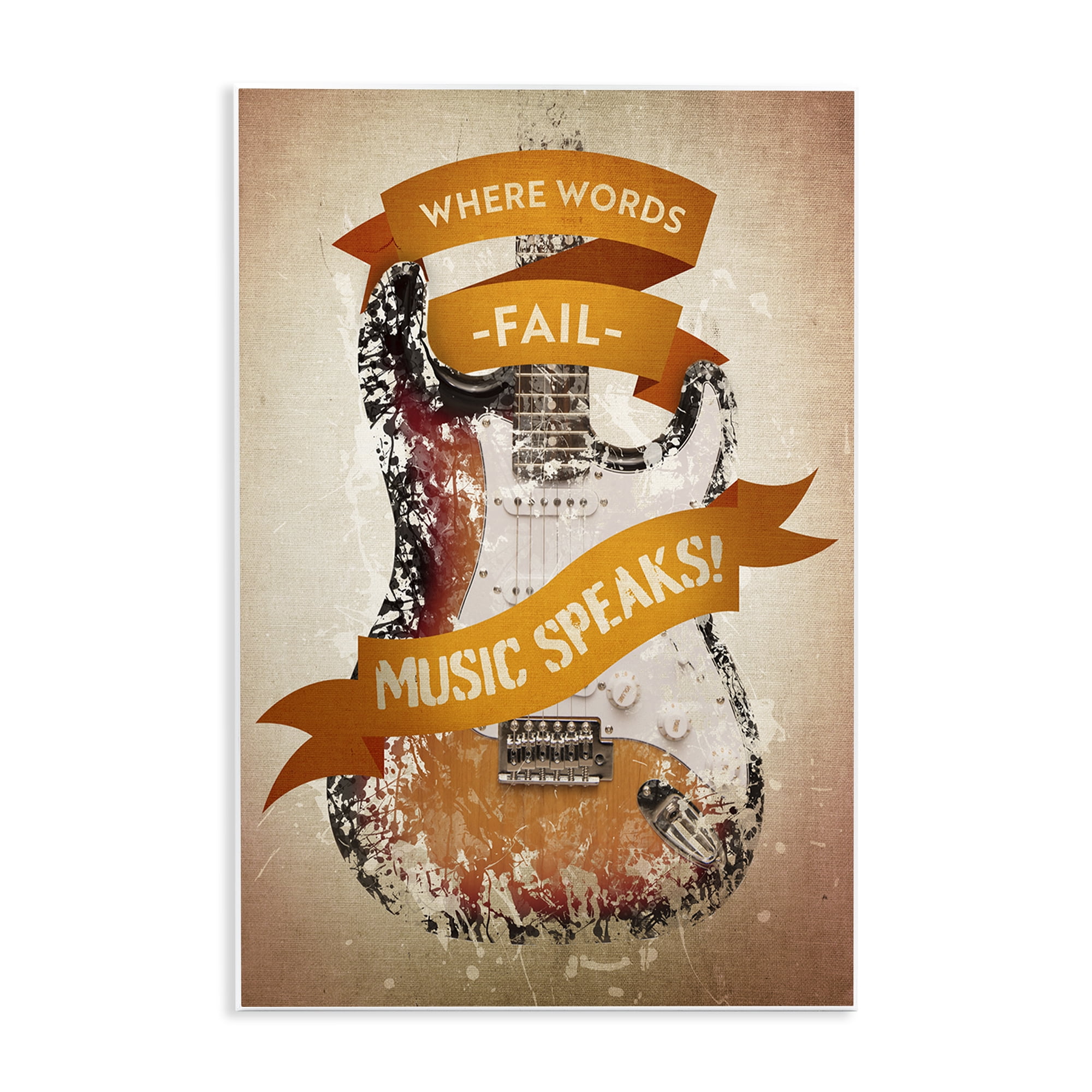 Stupell Industries Inspirational Music Speaks Text & Numbers Painting Unframed Art Print Wall Art, 10 x 15