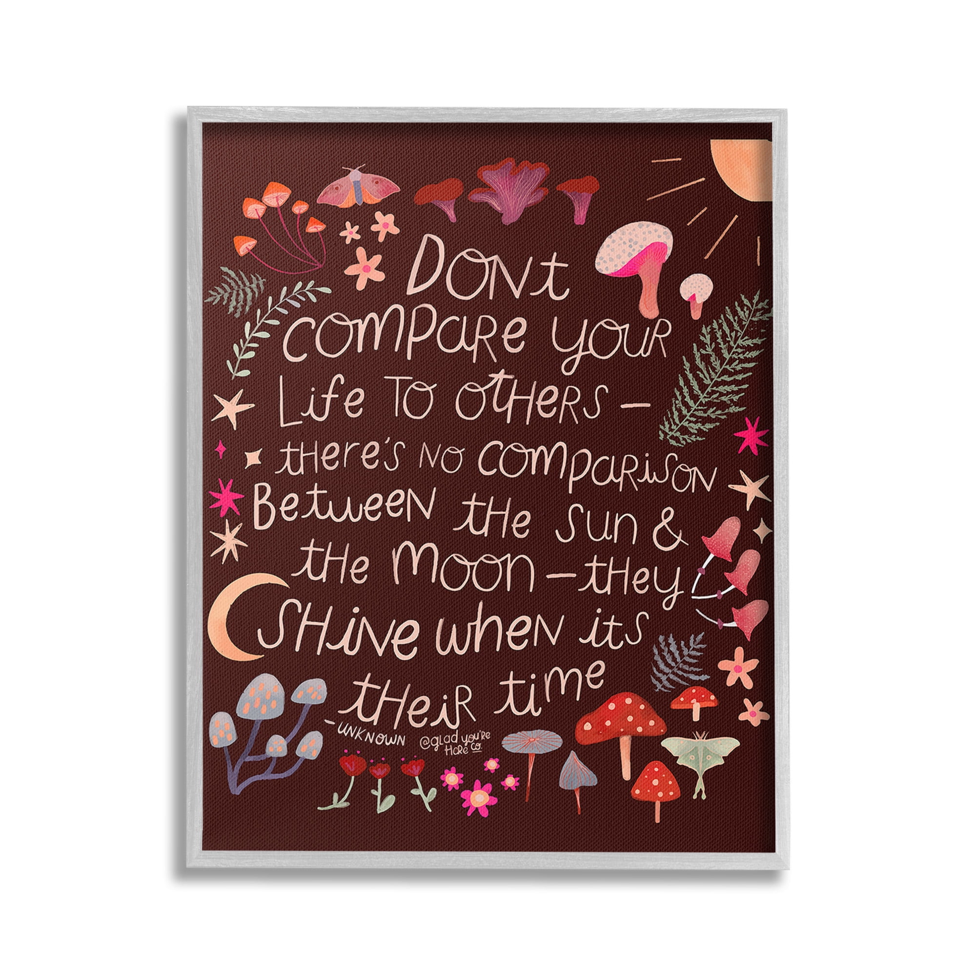 Stupell Industries Inspirational Nature Quote Inspirational Painting Gray Framed Art Print Wall Art, 24 x 30