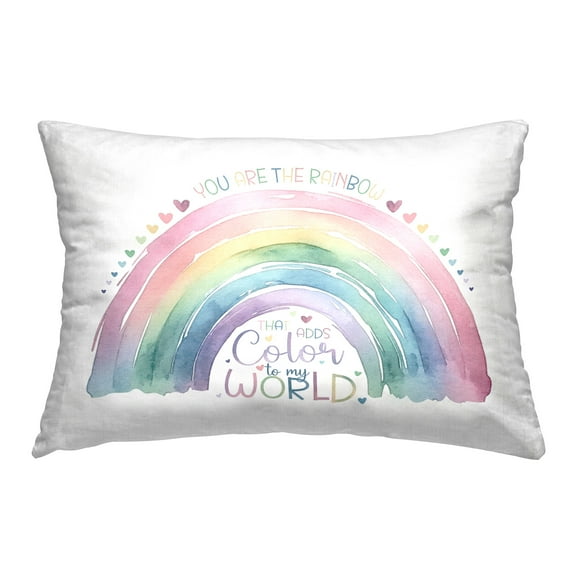 Stupell Industries Inspirational Pastel Rainbow Decorative Printed Throw Pillow Design by Amanda Greenwood