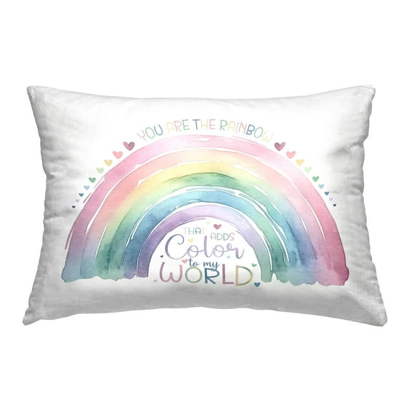 Stupell Industries Inspirational Pastel Rainbow Decorative Printed Throw Pillow Design by Amanda Greenwood