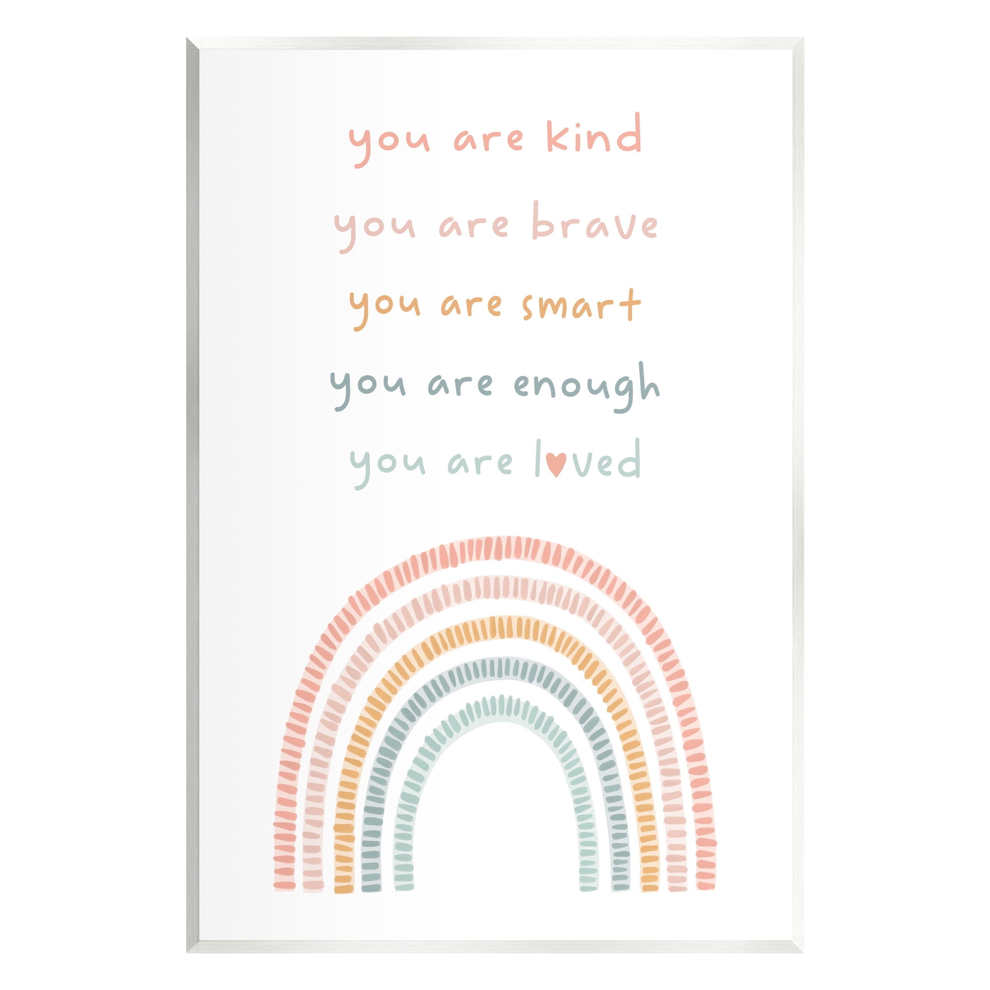 Stupell Industries Inspirational Pastel Rainbow Landscape Painting Unframed Art Print Wall Art, 10 x 15