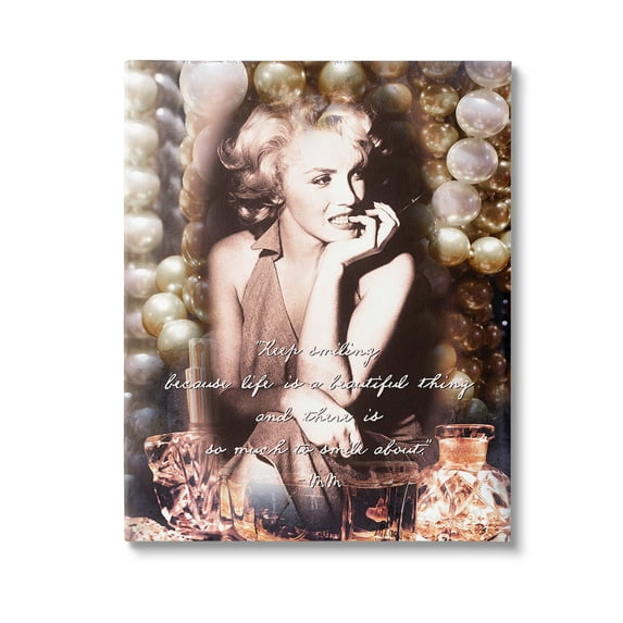 Stupell Industries Inspirational Smile Quote Inspirational Painting Gallery Wrapped Canvas Art Print Wall Art, 24 x 30