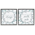 thumbnail image 1 of Stupell Industries Farmhouse Inspirational Smile Quotes Gray 2pc Floating Frame Art Set, 25 x 25 each, by Kim Allen, 1 of 7