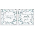 thumbnail image 1 of Stupell Industries Farmhouse Inspirational Smile Quotes White 2pc Framed Giclee Art Set, 17 x 17 each, by Kim Allen, 1 of 7