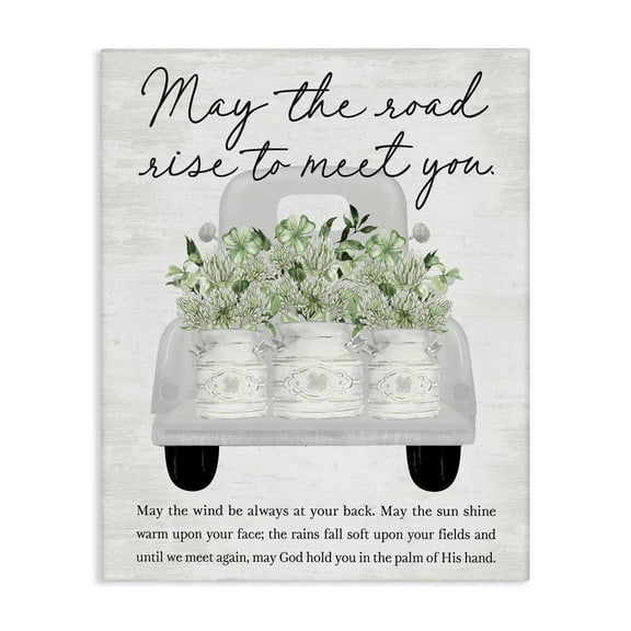 Stupell Industries Inspirational Spring Phrase Botanical & Floral Painting Gallery Wrapped Canvas Art Print Wall Art, 16 x 20