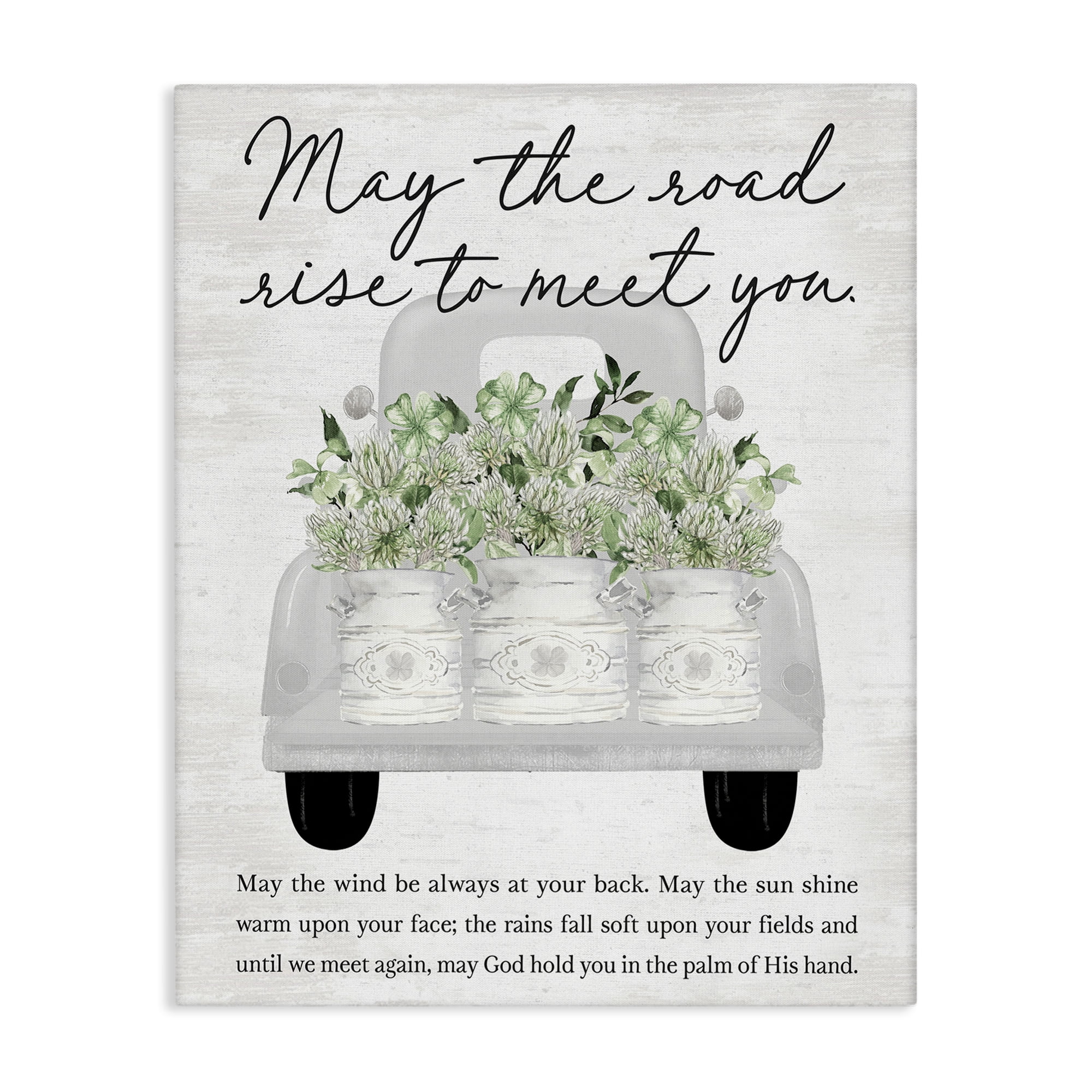 Stupell Industries Inspirational Spring Phrase Botanical & Floral Painting Gallery Wrapped Canvas Art Print Wall Art, 36 x 48