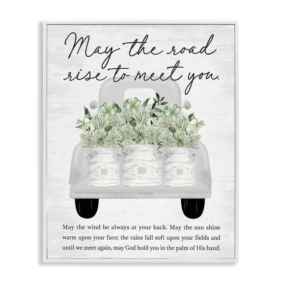 Stupell Industries Inspirational Spring Phrase Botanical & Floral Painting White Framed Art Print Wall Art, 24 x 30