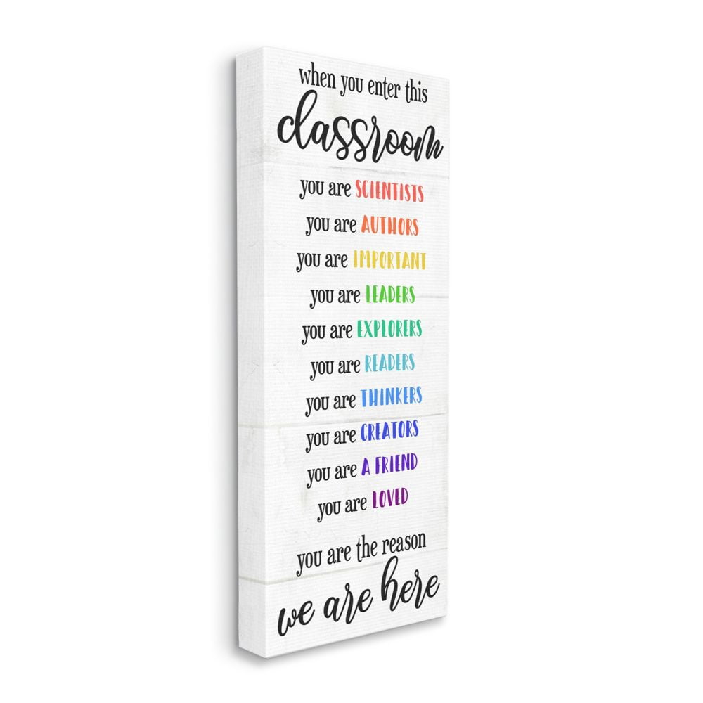 Stupell Industries Inspirational Types of Students Everyday Classroom Sign Canvas Wall Art Design by Daphne Polselli