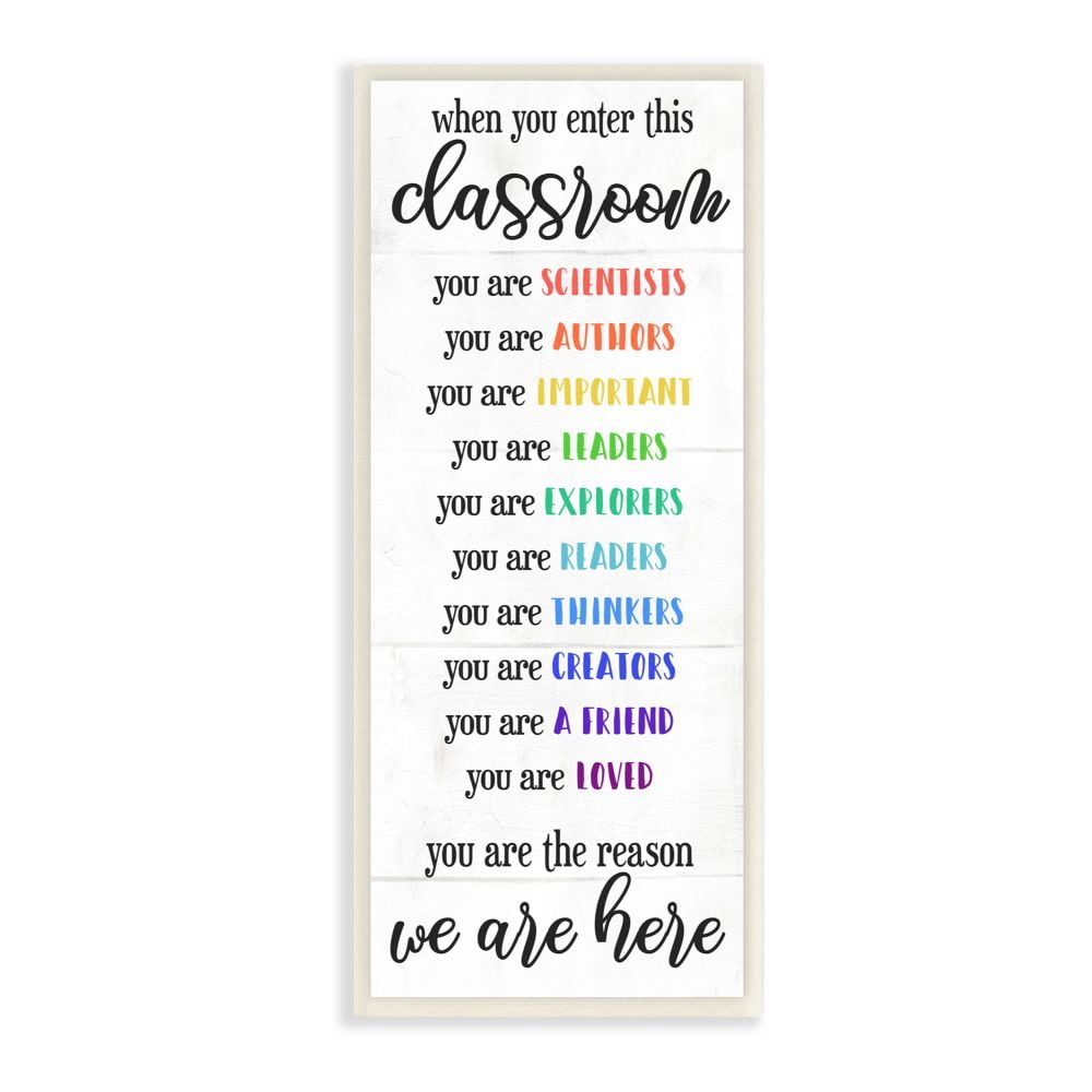 Stupell Industries Inspirational Types of Students Everyday Classroom Sign Wall Plaque Design by Daphne Polselli