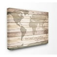 thumbnail image 1 of Stupell Industries Inspirational Word World Map Wood Texture Design Canvas Wall Art by SD Graphics Studio, 1 of 6