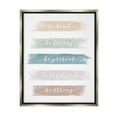 thumbnail image 1 of Stupell Industries Inspiring Brush Stroke Phrases Be Strong Pastels Graphic Art Luster Gray Floating Framed Canvas Print Wall Art, Design by Graffitee Studios, 1 of 5
